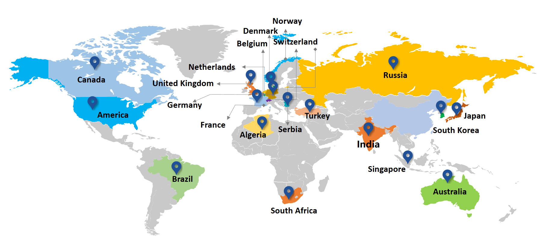 Global Collaborations Map